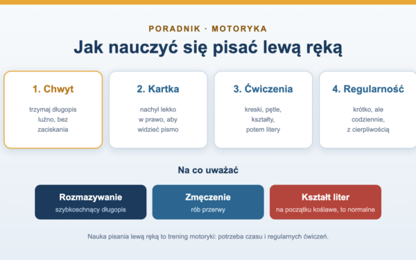 Jak nauczyć się pisać lewą ręką - ćwiczenia krok po kroku