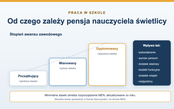 Ile zarabia nauczyciel świetlicy - od czego zależy pensja
