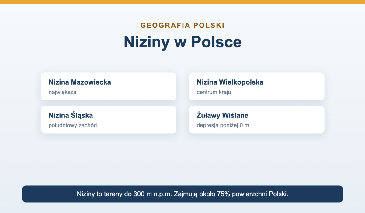 Niziny w Polsce - lista, cechy i mapa