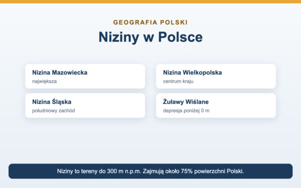 Niziny w Polsce - lista, cechy i mapa