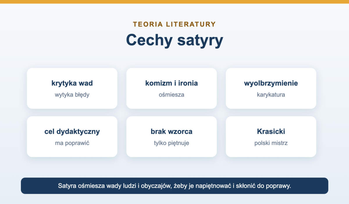 Cechy satyry - definicja, środki i przykłady w literaturze