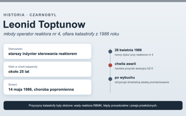 Leonid Toptunow - operator reaktora w Czarnobylu