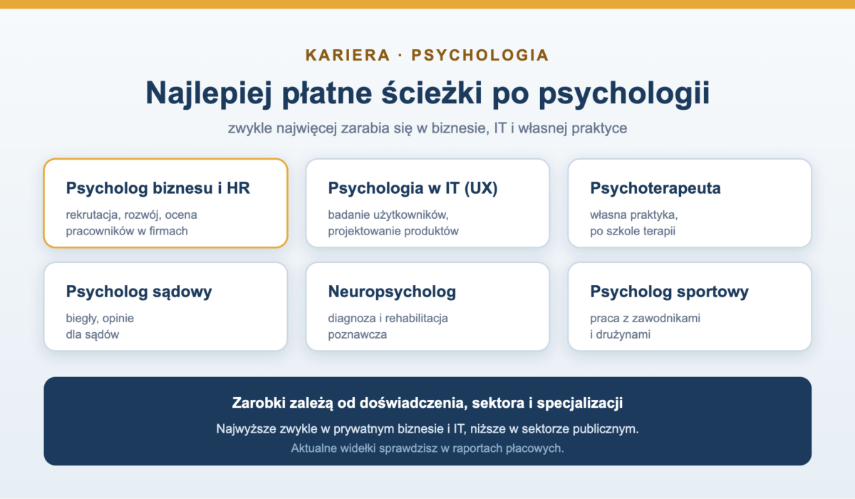 Najlepiej płatne zawody po psychologii - ścieżki kariery