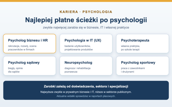 Najlepiej płatne zawody po psychologii - ścieżki kariery